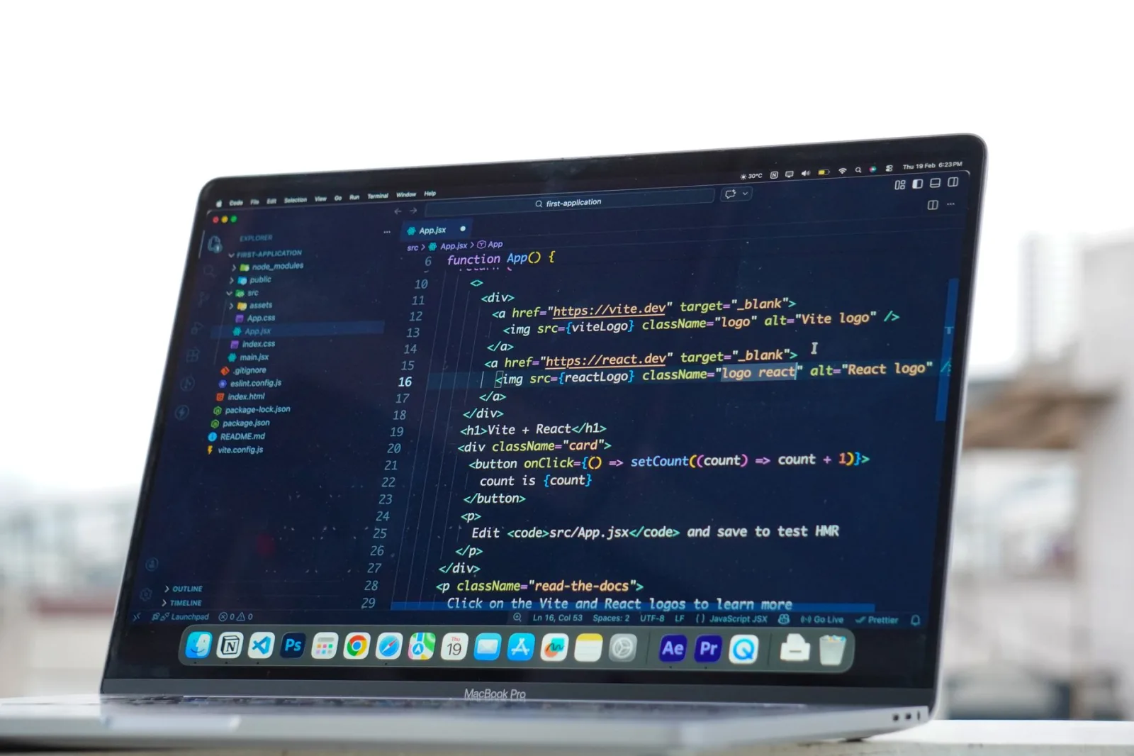 Hero image illustrating custom website development for B2B SaaS companies with data visualization and conversion optimization concepts in dark navy and orange colors