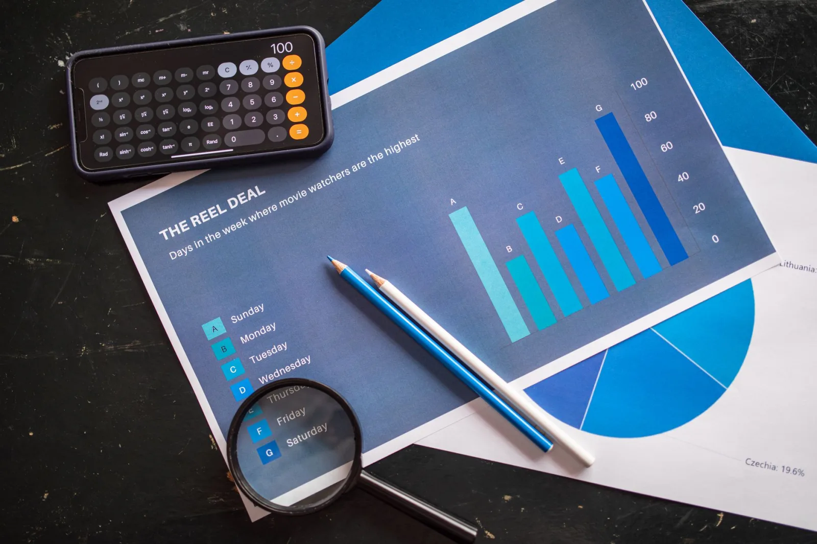 Abstract data visualization illustration showing marketing attribution models for digital agencies with interconnected touchpoints and conversion tracking