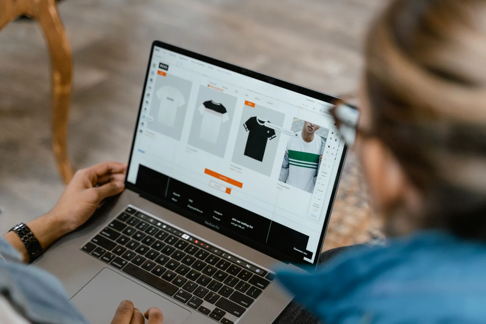 Abstract data visualization illustrating product feed optimization for Swiss e-commerce with interconnected nodes and flowing data streams on dark background with orange accents