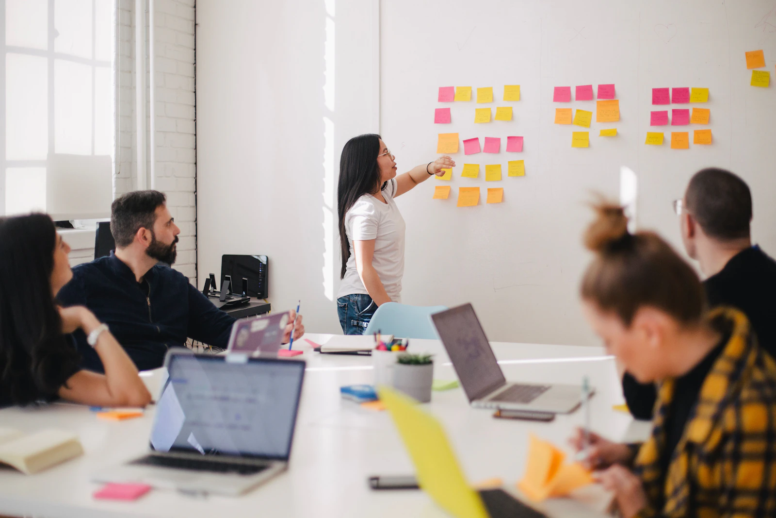 Digital marketing strategy session — agency team planning campaign